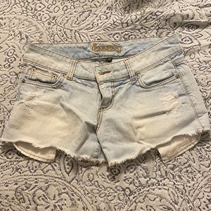Light denim shorts